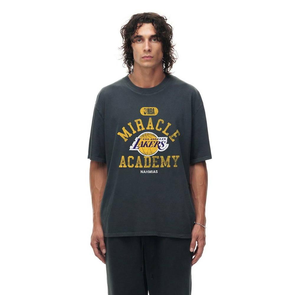 Los Angeles Lakers Unisex Miracle Academy x NBA Collection Vintage Boxy T-shirt - Heather Black sale