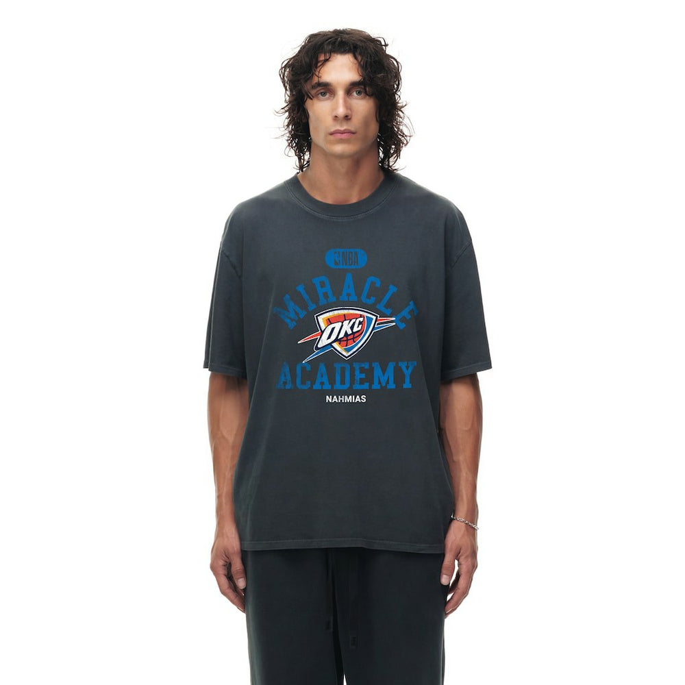 Oklahoma City Thunder Unisex Miracle Academy x NBA Collection Vintage Boxy T-shirt - Heather Black online