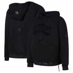 New York Knicks Protege Eco-Friendly Functional Suede Fashion Tonal Hoodie - Black for sale