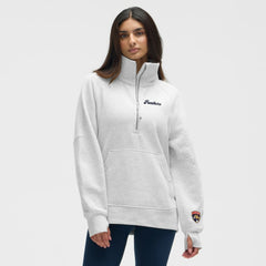 Florida Panthers lululemon Women's Long Scuba Oversized Half-Zip Funnel Neck Heathered Core Ultra Light Grey