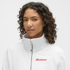 Chicago Blackhawks lululemon Women's Long Scuba Oversized Half-Zip Funnel Neck White