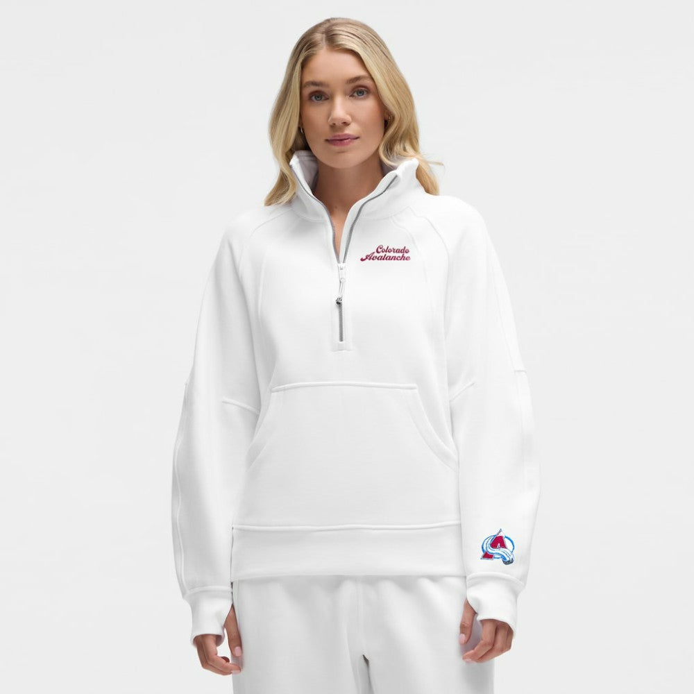 Colorado Avalanche lululemon Women's Long Scuba Oversized Half-Zip Funnel Neck White