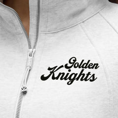 Vegas Golden Knights lululemon Women's Long Scuba Oversized Half-Zip Funnel Neck Heathered Core Ultra Light Grey