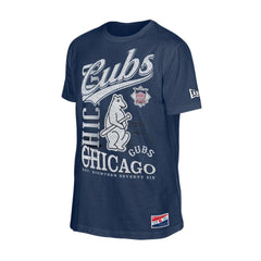 Chicago Cubs Oversized Throwback Distressed T-Shirt - Navy | New Era