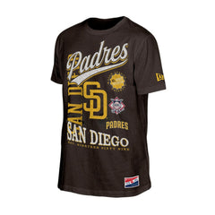 San Diego Padres Oversized Throwback Distressed T-Shirt - Brown | New Era