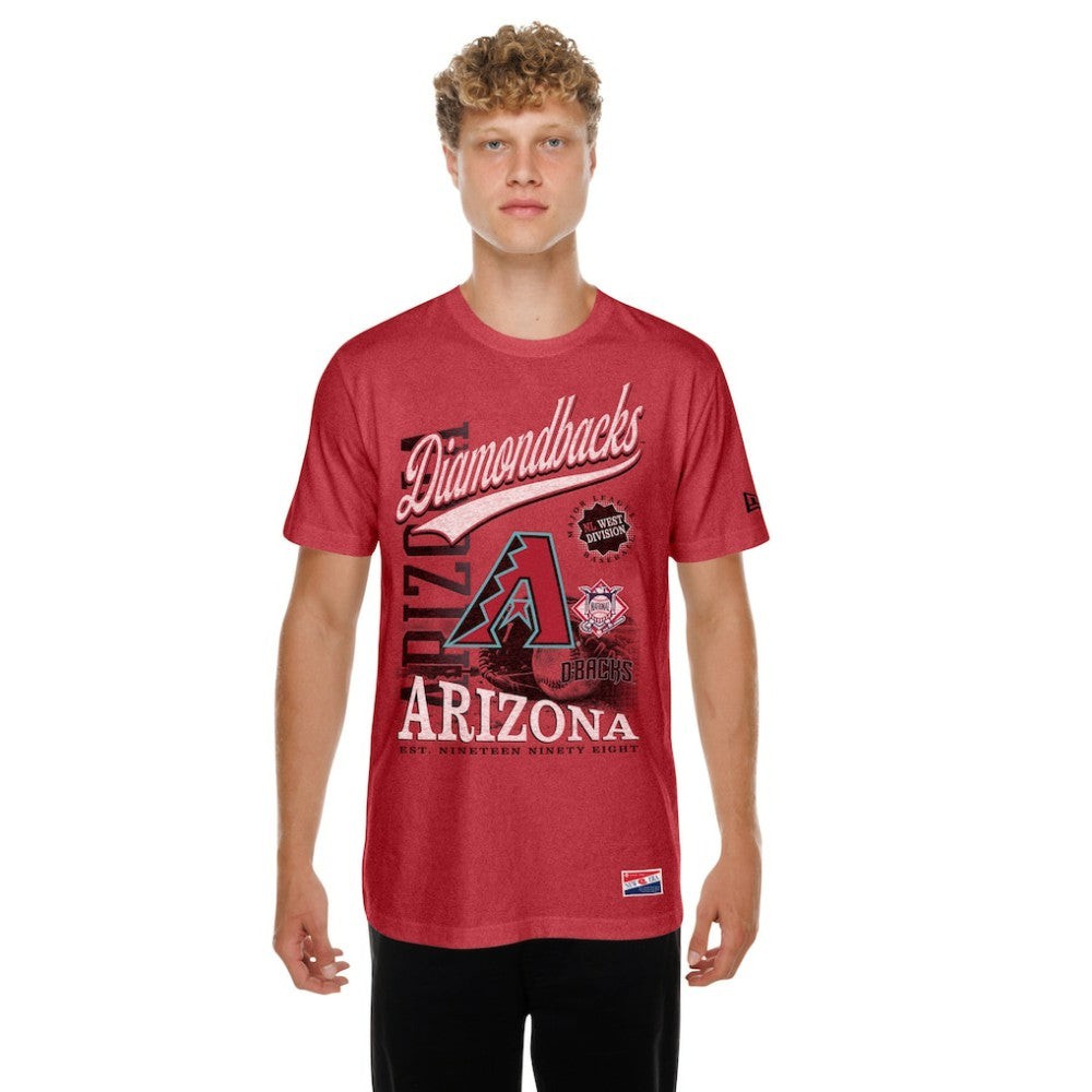 Arizona Diamondbacks Oversized Throwback Distressed T-Shirt - Red | New Era