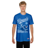 Kansas City Royals Oversized Throwback Distressed T-Shirt - Royal | New Era
