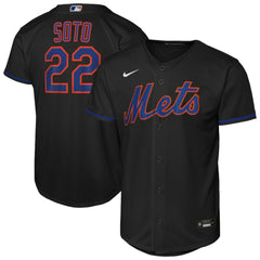 Juan Soto New York Mets Youth Alternate Replica Jersey - Black | Nike