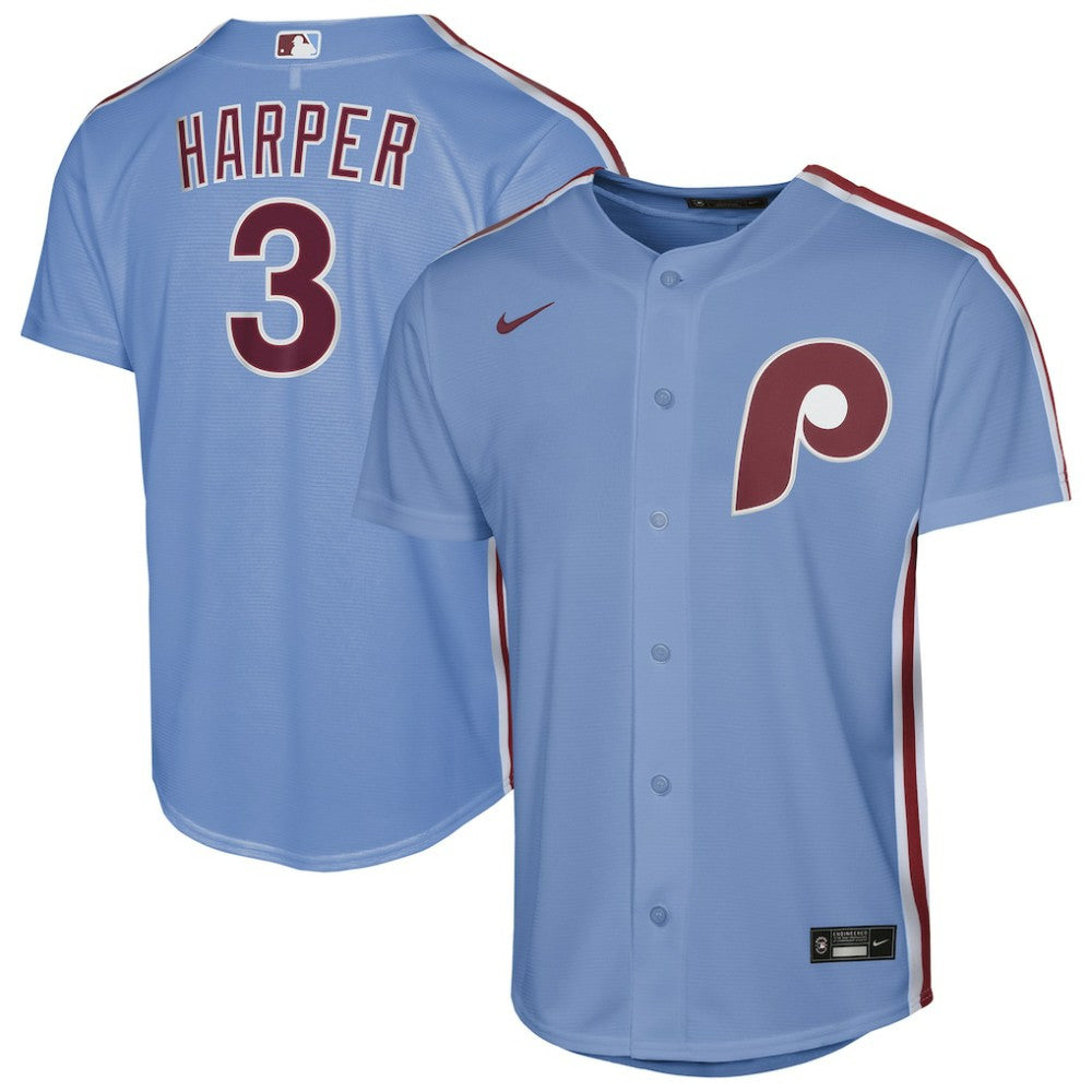 Bryce Harper Philadelphia Phillies Youth Alternate Replica Jersey - Light Blue | Nike
