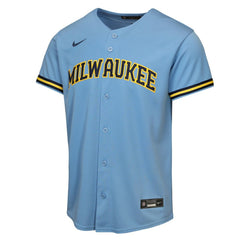 Jackson Chourio Milwaukee Brewers Youth Road Replica Jersey - Light Blue | Nike