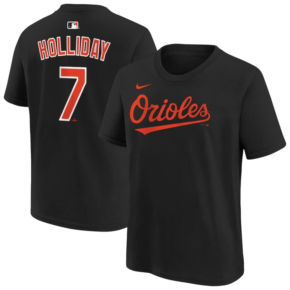 Jackson Holliday Baltimore Orioles Youth Name & Number T-Shirt - Black | Nike