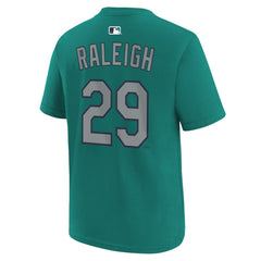 Cal Raleigh Seattle Mariners Youth Name & Number T-Shirt - Teal | Nike