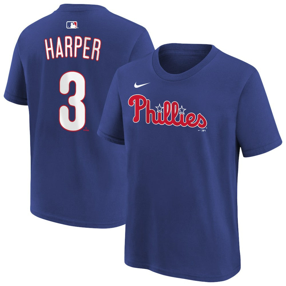 Bryce Harper Philadelphia Phillies Youth Name & Number T-Shirt - Royal | Nike