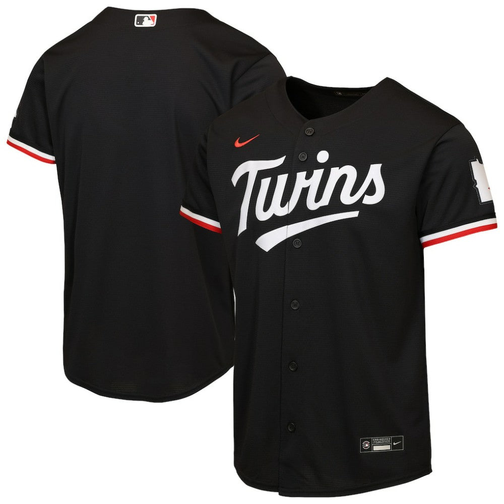 Minnesota Twins Youth Alternate 2 Stadium Jersey - Black | Nike