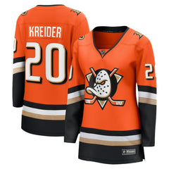 Chris Kreider Anaheim Ducks Fanatics Women's Home Breakaway Player Jersey Orange