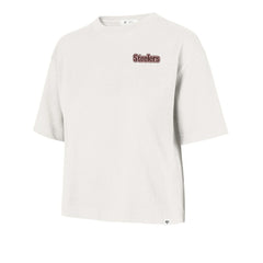 Pittsburgh Steelers '47 Women's Love Letter Reed City T-Shirt - Cream on sale