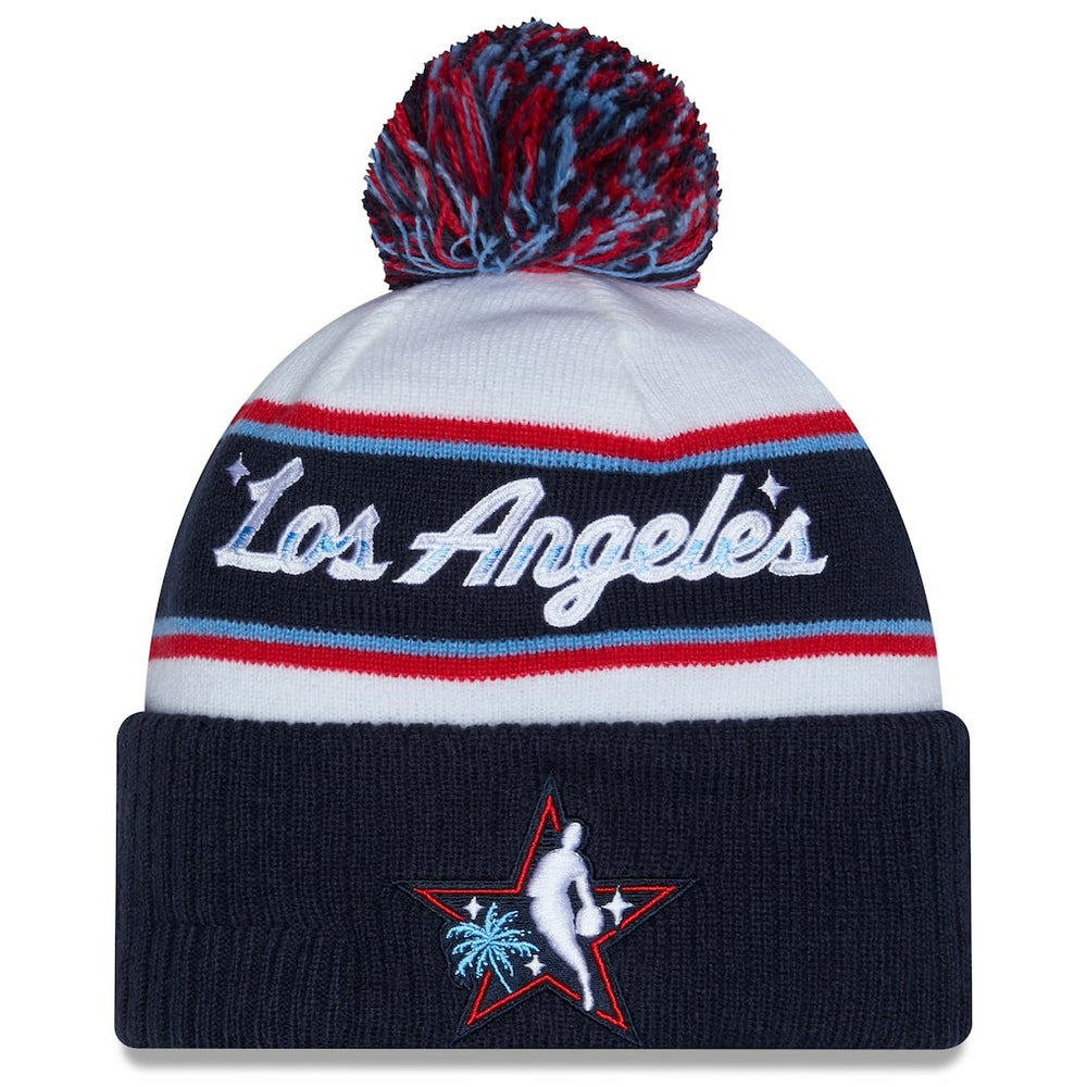 2026 NBA All-Star Game Cuffed Knit Hat with Pom - White/Navy | New Era sale