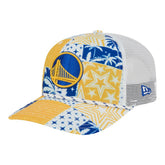Golden State Warriors Fan Pack Tropical Pattern 9SEVENTY Adjustable Hat sale - White | New Era cheap
