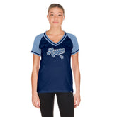 Tampa Bay Rays Women's Gameday V-Neck T-Shirt - Navy | New Era