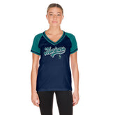 Seattle Mariners Women's Gameday V-Neck T-Shirt - Navy | New Era