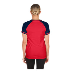 Los Angeles Angels Women's Gameday V-Neck T-Shirt - Red | New Era