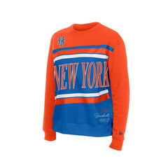 New York Mets Women's Gameday Fleece Sweatshirt - Royal/Orange | New Era