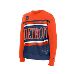Detroit Tigers Women's Gameday Fleece Sweatshirt - Navy/Orange | New Era