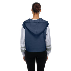 New York Yankees Women's Boxy Lace-Up Hoodie - Navy | New Era