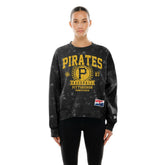 Pittsburgh Pirates Women's Throwback Oversized Boxy Sweatshirt - Black | New Era