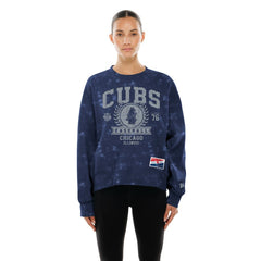Chicago Cubs Women's Throwback Oversized Boxy Sweatshirt - Royal | New Era