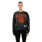San Francisco Giants Women's Throwback Oversized Boxy Sweatshirt - Black | New Era
