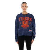 Detroit Tigers Women's Throwback Oversized Boxy Sweatshirt - Navy | New Era