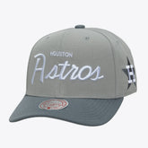 Houston Astros Cooperstown Thunderstorm Head Coach Pro-Crown Adjustable Hat - Gray | Mitchell & Ness