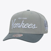New York Yankees Thunderstorm Head Coach Pro-Crown Adjustable Hat - Gray | Mitchell & Ness