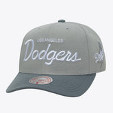 Los Angeles Dodgers Thunderstorm Head Coach Pro-Crown Adjustable Hat - Gray | Mitchell & Ness
