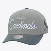 St. Louis Cardinals Thunderstorm Head Coach Pro-Crown Adjustable Hat - Gray | Mitchell & Ness