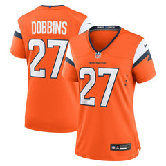 J.K. Dobbins Denver Broncos Women's Team Game Jersey - Orange | Nike for sale