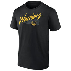 Golden State Warriors Color Block Slant Quick Strike T-Shirt sale - Black on sale