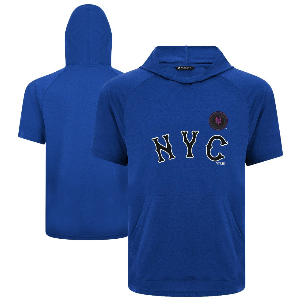 New York Mets Levelwear City Connect Phase Core Logo Pullover Hoodie T-Shirt - Royal