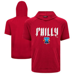 Philadelphia Phillies Levelwear City Connect Phase Back Plash Hoodie T-Shirt - Red