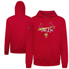 St. Louis Cardinals Levelwear City Connect Podium Back Splash Pullover Hoodie - Red