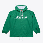 New York Jets Coaches Full-Snap Hooded Windbreaker Jacket - Green outlet