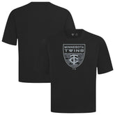 Minnesota Twins Levelwear Oversized Luxe Signature Knit Buckler T-Shirt - Black