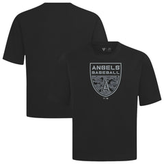 Los Angeles Angels Levelwear Oversized Luxe Signature Knit Buckler T-Shirt - Black