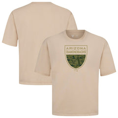 Arizona Diamondbacks Levelwear Oversized Luxe Signature Knit Buckler T-Shirt - Khaki
