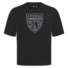 Arizona Diamondbacks Levelwear Oversized Luxe Signature Knit Buckler T-Shirt - Black