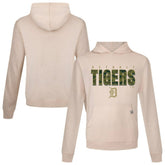 Detroit Tigers Levelwear Relay Protect Pullover Hoodie - Khaki