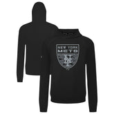 New York Mets Levelwear Mandate Buckler Tri-Blend Pullover Hoodie - Black