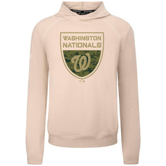 Washington Nationals Levelwear Mandate Buckler Tri-Blend Pullover Hoodie - Khaki