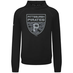 Pittsburgh Pirates Levelwear Mandate Buckler Tri-Blend Pullover Hoodie - Black